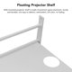 thumbnail image 5 of M Buder Estante Flotante de Pared para Proyector Soporte de Aluminio para Router TV Box Reproductor de DVD Decodificador Fuerte Capacidad de Carga Seguro Multiusos Blanco, 5 of 9