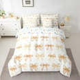 thumbnail image 2 of Erosebridal Kawaii Bowtie Bedding King Size,Bowtie Bow Comforter Sets with Sheets,Yellow White Bedding Sets King Size For Kids Girls,Lightweight Room Decor Reversible,7pcs, 2 of 7