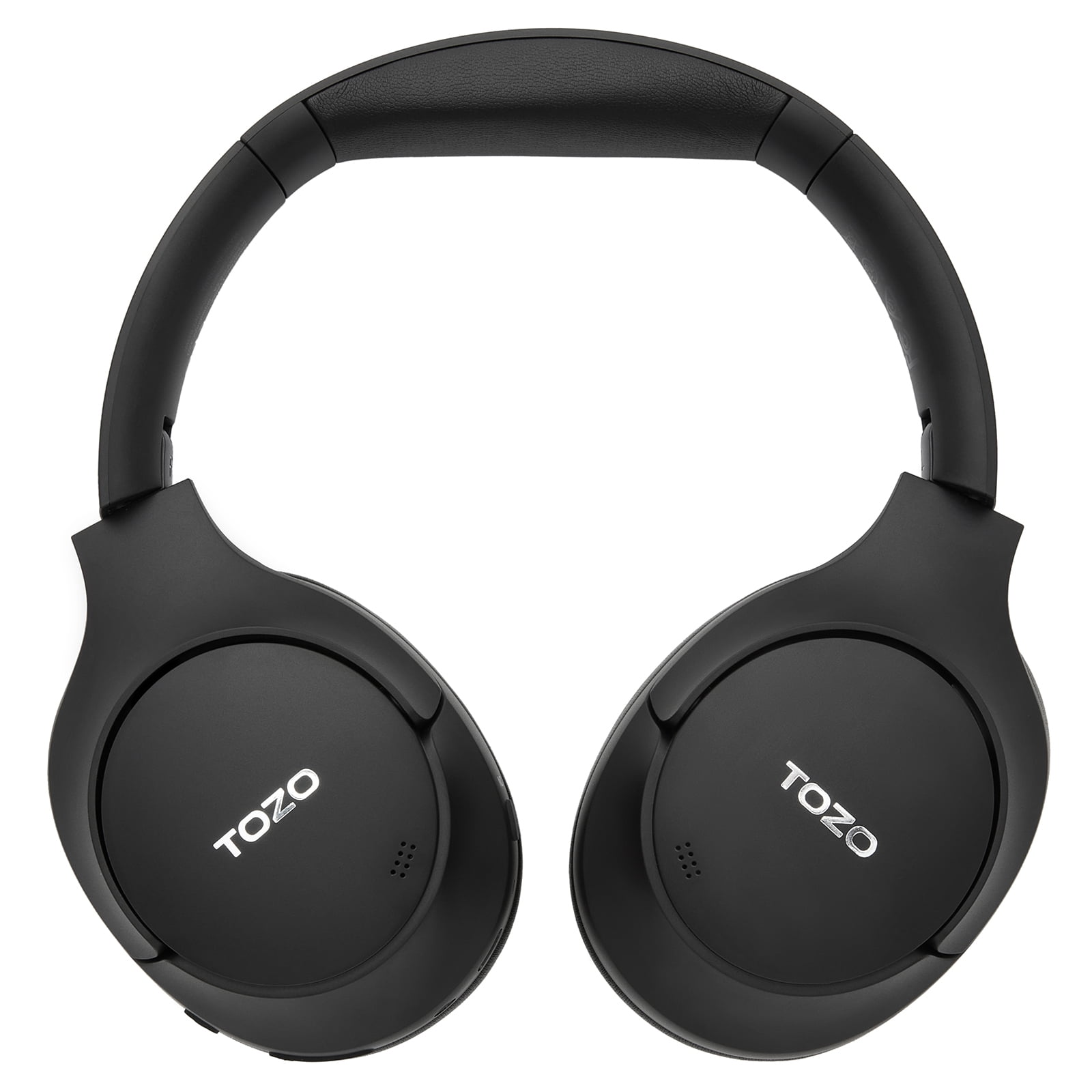 TOZO HT2 Hybrid Noise Cancel Headphones,60H Wire/Wireless Over Ear Bluetooth Headphones with ENC Mic,Hi-Res Audio,32EQ Modes,Foldable Adjustable Headband,AUX 3.5mm/USB-C,Comfort Earcup for Home,Black