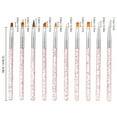 thumbnail image 5 of Labymos 10pcs/set Nail Art Brush Painting Drawing Pen Builder Flat Gradient Line Acrylic Crystal Tips Design Manicure Tools, 5 of 5