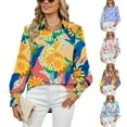 thumbnail image 4 of Cuteduck Women's autumn abstract print long-sleeved casual shirt S-2XL, 4 of 7