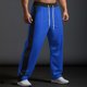 thumbnail image 1 of Pantalones largos para hombre, lisos, a la moda, informales, con bolsillos, cintura elástica, pantalones largos, pantalones deportivos, pantalones de poliéster para hombre., 1 of 9