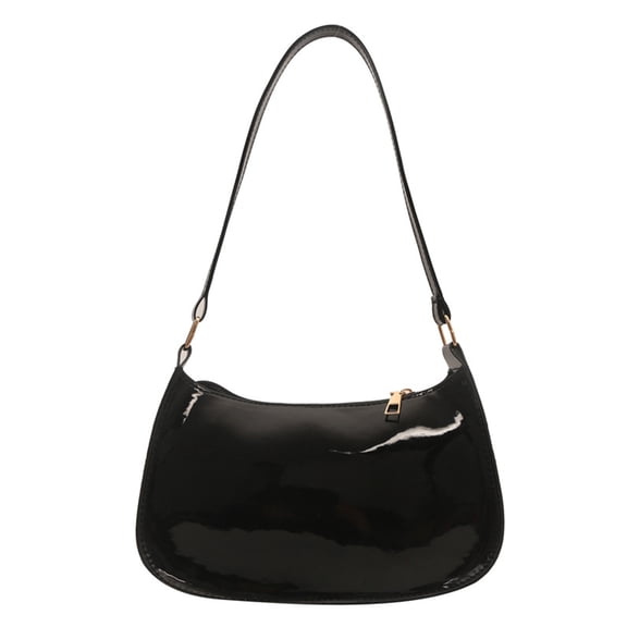 Retro PU Leather Shoulder Bag for Women Elegant Underarm Bag Satchel Purse Fashionable Evening Handbag Armpit Bag