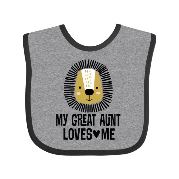 Inktastic My Great Aunt Loves Me Nephew Lion Boys Baby Bib
