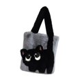 thumbnail image 2 of Bolso de mano para mujer, de PU, tipo cartera, con asa superior ligera Gris Negro, 2 of 9