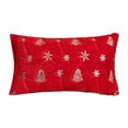 thumbnail image 4 of Funda de almohada decorativa navideña de peluche, funda de cojín, funda de almohada suave y lavable Rojo, 4 of 9