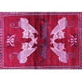 thumbnail image 1 of Ahgly Company Indoor Rectangle Animal Pink Traditional Area Rugs, 2' x 5', 1 of 4
