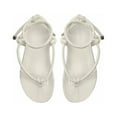 thumbnail image 3 of Schutz Siena Sport White Faux Leather Vinyl Strap Ankle Lace Up Low Heel Sandals (WHITE, 8.5), 3 of 4