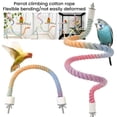 thumbnail image 2 of Parrot Climbing Rope Perch 10 Inch Gradient Cotton Bird Standing Play Sets Flexible Spiral Paw Grinding Stand for Small Parakeets Budgies Cage Accessory 1 Piece, 2 of 6