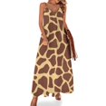 thumbnail image 1 of Vestido sin mangas con estampado de jirafa, vestidos de noche elegantes para mujer 2024, ropa para mujer, 1 of 7