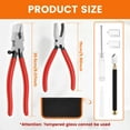 thumbnail image 2 of Ikoopy Glass Cutting Kit Practical Glass Cutter Tool Kit with Running Pliers Breaking Pliers Oil Dripper Tool Bag for Tile Mirror Stone DIY Project, 2 of 13