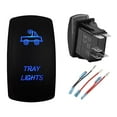 thumbnail image 1 of HAHDAXIA Blue Led Trailer Lights Rocker Switch with Jumper Wires for 12V Car Camper Truck RV Trailer Snowmobile Tractor Dash Switch Replacement, 1 of 7