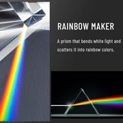 XUBIYM 2.5Inch/ 60Mm Equilateral Crystal Prisms Set, Crystal Triangular Prism Optical Prisms Glass Physics Teaching Refracted Light Spectrum Rainbow Maker Photography Props