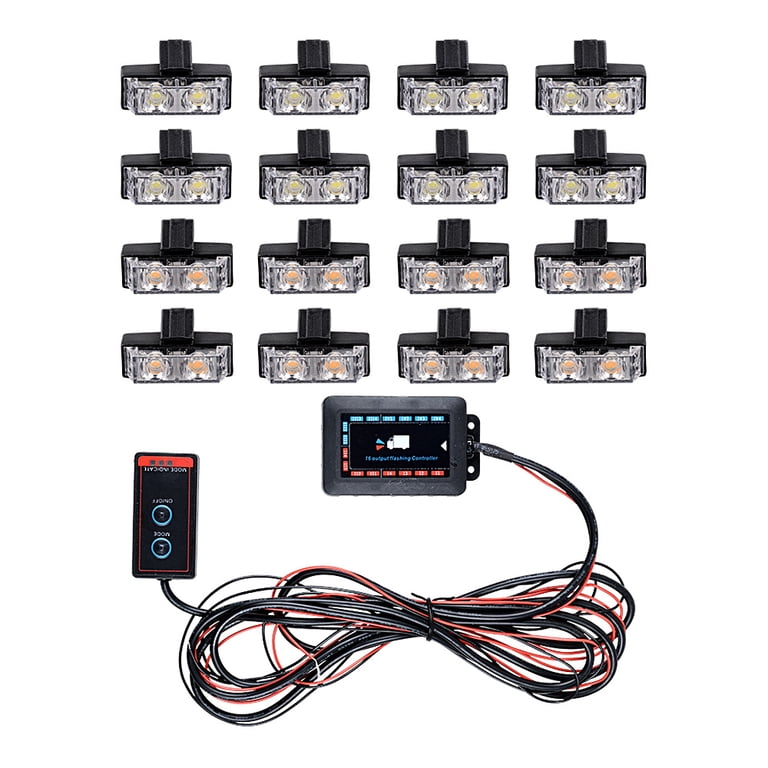EASE2U E Led Strobe Lights For Trucks Vehicles Suvs, 12-24 8pcs Emergency Warning Caution Hazard - Foto 10