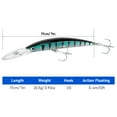thumbnail image 2 of Dr.Fish Minnow Jerkbait 7" 13ft Deep Diving Lure Saltwater Hard Fishing Lures, Fishing Trolling Lures Fishing Freshwater Fishing Plugs Mackerel Bluefish Bass Trout Walleye, 2 of 7