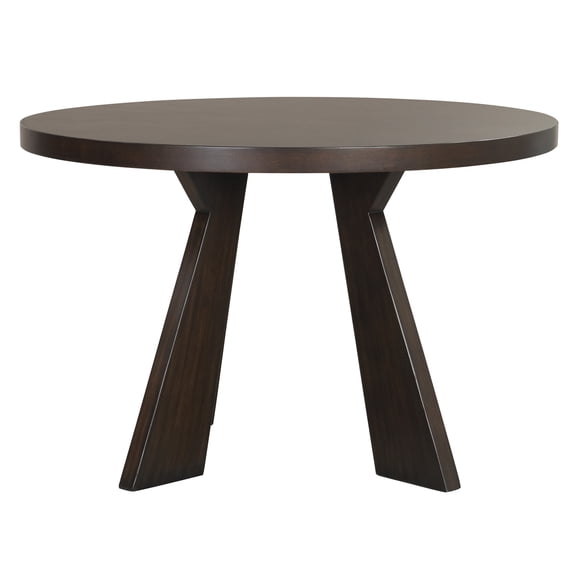 New Classic Furniture Chestnut Ridge 47" Wood Round Dining Table in Brown