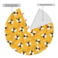 thumbnail image 2 of Lsque Cute Bee Butterfly Yelllow Print Christmas Tree Skirt, Tree Skirt with Ties or Velcro, Perfect for Holiday Decorations, Halloween, and New Year-48", 2 of 7