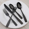 thumbnail image 4 of Xiao Hua Juego de cubiertos negro mate, juego de cubiertos de acero inoxidable, juego de cubiertos de 5 piezas, utensilios de cocina, lavables en lavavajillas, 4 of 5
