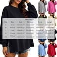 thumbnail image 5 of Trikvn Women's Oversized Crewneck Sweatshirt Long Sleeve Drop Shoulder Pullover Tops Side Slits Casual Loose Tunic Shirts Fall Winter Loungewear Comfy Clothes, 5 of 9