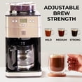 thumbnail image 2 of Kenmore Elite Grind and Brew Coffee Maker w/ Burr Grinder, 12 Cup Programmable Automatic Timer Brew Coffee Machine, Air-Tight Bean Hopper, Grind Size and Brew Strength Selectors, Stainless Steel, 2 of 7
