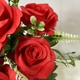 thumbnail image 5 of Ukeler Rose Flowers Red Artificial Silk Rose Flowers Bouquet for Home Decoration Party Festival Wedding Decor, 2 Bunches, 5 of 6
