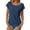 BU1, variant on CAIVO Women Blouses Dressy Casual Solid Color Jacquard Hollow Short Sleeved Tops O-Neck Leisure Shirts