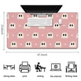 thumbnail image 5 of Long Mouse Pads for Desk,Pink Halloween Ghosts Desk Mats on Top Of Desks, Desk Mouse Pad Extra Large with 3mm Non-Slip Base and Stitched Edge for Gaming,Office,Work,Home 47.3x23.6in, 5 of 5