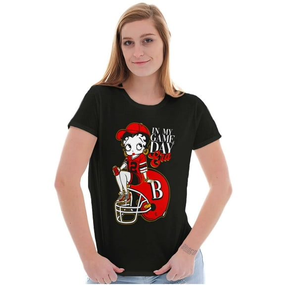 Betty Boop Football Game Day Era Women's T Shirt Ladies Tee Brisco Brands S
