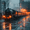 Train, variant on Foggy Night Railway Steam Train Canvas Wall Art, Modern Home Decor Canvas Print for Living Room Bedroom