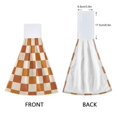 thumbnail image 3 of Yayeee Kitchen Hanging Hand Towels Set of 2 with Loop Bathroom Absorbent Tie Towel, Rusty Orange Plaid, 3 of 7