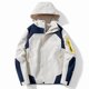 thumbnail image 1 of Chaquetas y abrigos casuales con capucha de manga larga para mujer, de primavera y otoño, finas, a la moda, impermeables y a prueba de viento, chaqueta de poliéster para mujer, 1 of 3