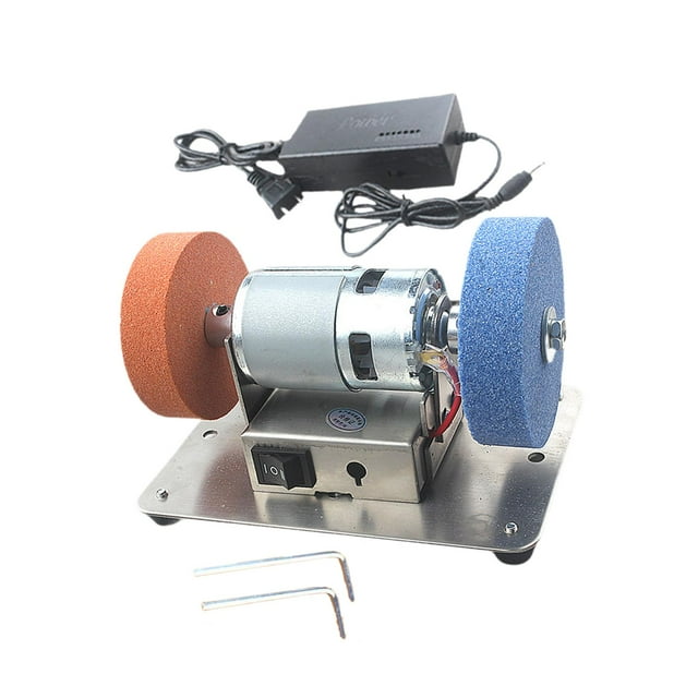 Colaxi Mini Bench Grinder Bench Grinding Tool DIY Supplies Multifunction Sturdy Benchtop Sander Polisher for Tabletop Edge Polishing A