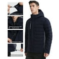 thumbnail image 4 of Men Down Jacket Hooded Lightweight Packable Puffer Jacket Water-Resistent Down Jacket, 4 of 6