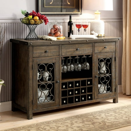 Furniture Of America Diarmuid Traditional Dining Server Rustic