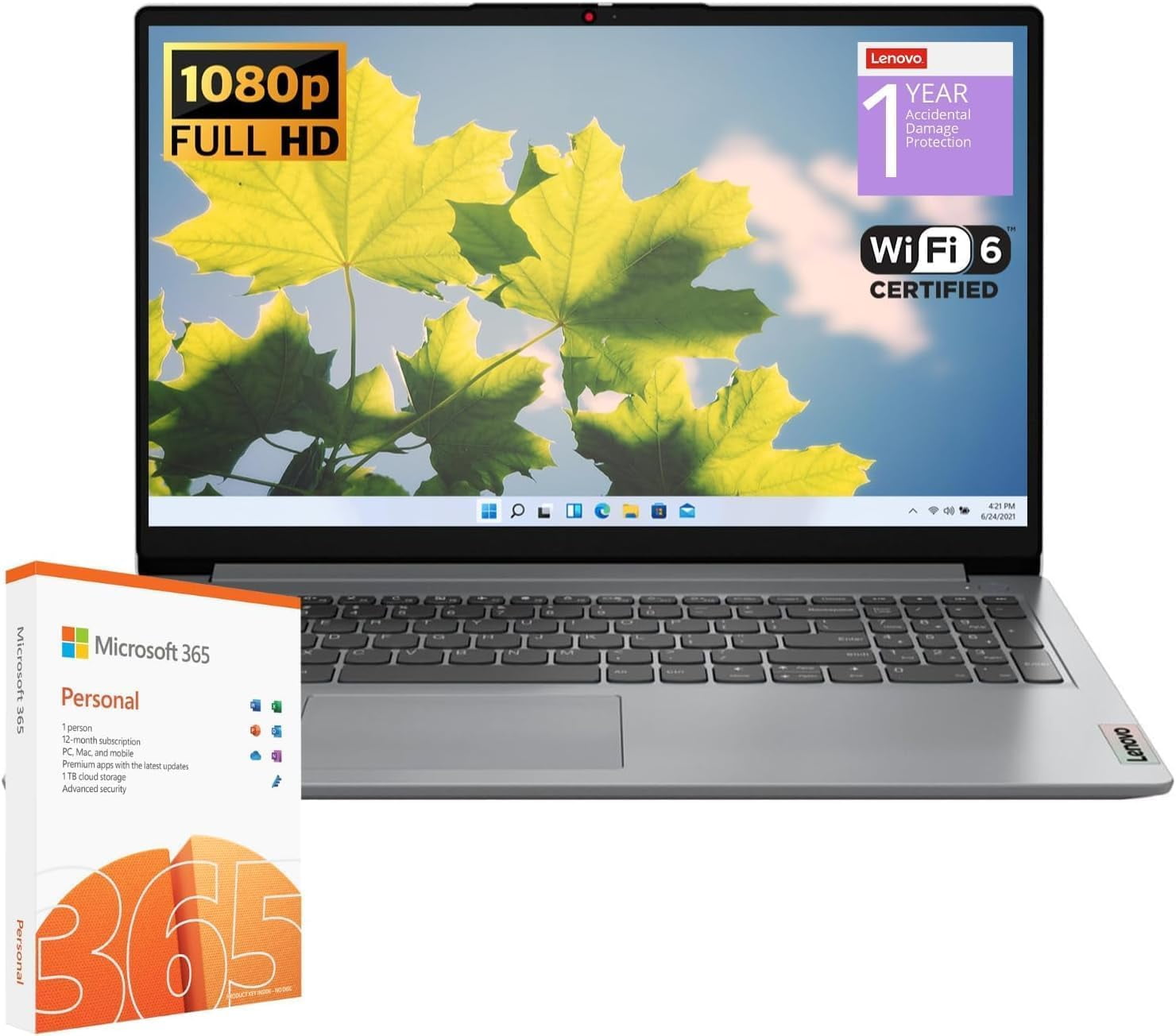 Lenovo IdeaPad 1 Student Laptop, Intel Dual Core Processor, 12GB