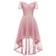 thumbnail image 1 of WEAIXIMIUNG Robes d'Invité de Mariage Tendance pour Femmes Printemps 2024 Grande Taille Robe Épaules Dénudées Haute Basse Ligne A Robe de Cocktail de Mariage Rouge s, 1 of 4