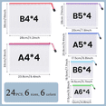 thumbnail image 2 of XUEYU 24pcs Mesh Zipper Pouch Bags, 6 Sizes Plastic Bags, 6 Colors Waterproof Pouches with Slide Fastener for Organization, Multipurpose for Travel, School Supplies, Office and Home Organization, 2 of 7