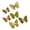 Golden, variant on 6 Pcs 3D Butterfly Wall Decor, Double Layer Wings Butterfly Decorations Removable Glitter Metallic Hollow Room Mural Art for Bedroom Living Room Party Decoration