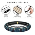 thumbnail image 7 of Cauagu Starry Sky Moon Wolf Leader Print Car Steering Wheel Cover - Universal Car Accessory for Diverse Cars for Steering Wheel with a Diameter of 14.5"-15", 7 of 7