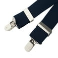 thumbnail image 5 of TopTie Men's Solid Elastic Suspenders 1 inch Y-Back Adjustable Suspenders-NavyBlue, 5 of 6