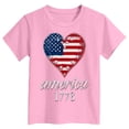 thumbnail image 5 of CAICJ98 250 Years American Flag 250th Anniversary USA Boy Girl T Shirts (Pink,2-3 Years), 5 of 5