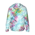 thumbnail image 2 of Goofa Dragonfly Floral Printed Women's UPF 50+ Sun Protection Hoodie Jacket Lightweight Long Sleeve Sun Shirt for Women with Pocket Hiking Outdoor-Medium, 2 of 9