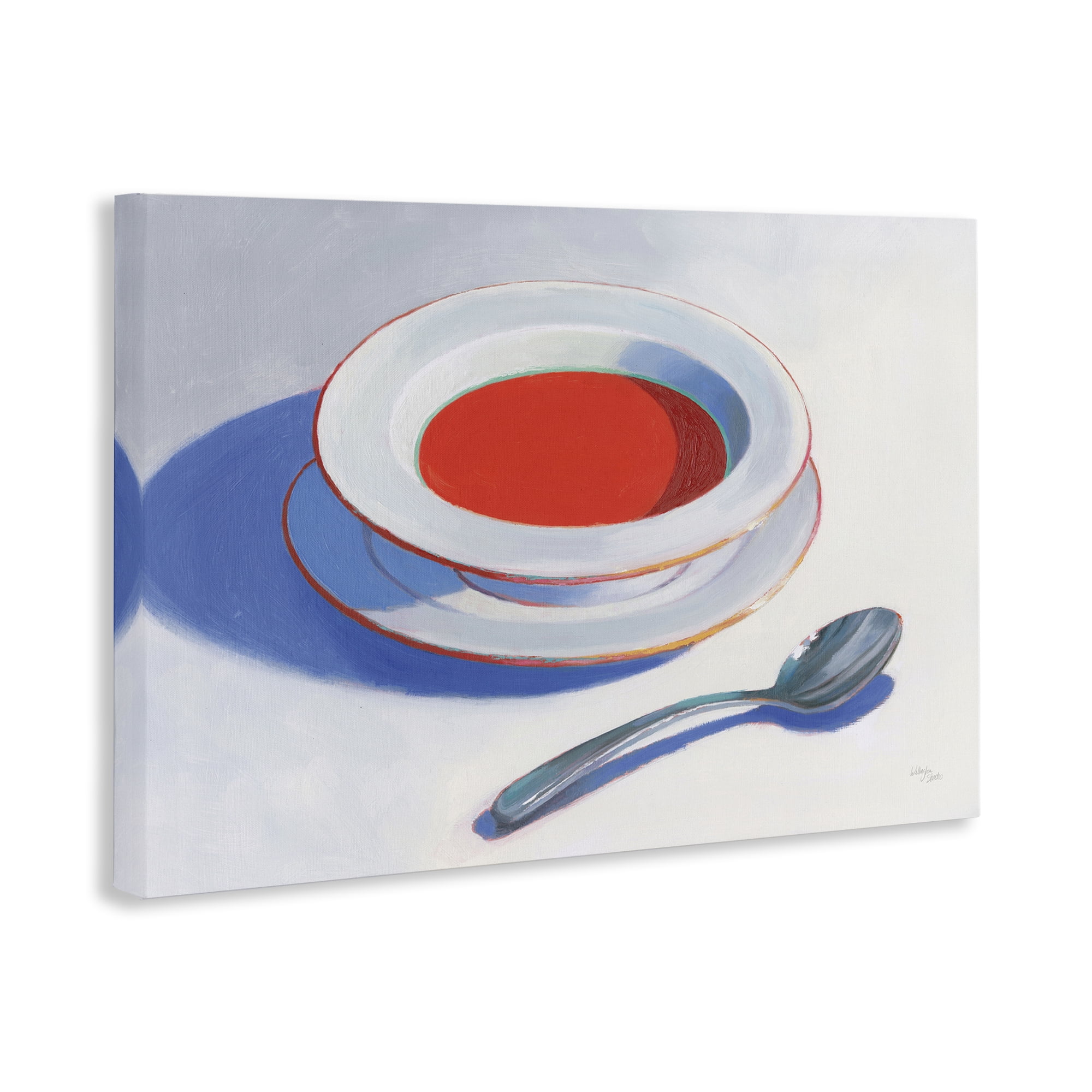 Stupell Industries Soup Du Jour Meal Food & Beverage Painting Wrapped Canvas Art Print Wall Art, 45 x 30