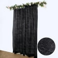 thumbnail image 3 of BalsaCircle 8x8 feet Black Metallic Fringe Polyester Backdrop Curtain Panel Party Events Decorations Supplies, 3 of 8