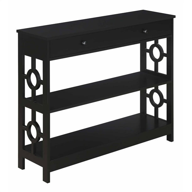 Convenience Concepts Ring 1 Drawer Console Table Black Com Convenience Concepts Ring 1 Drawer, Convenience Concepts Oxford Console Table Black