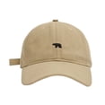 thumbnail image 2 of Ticikt Men Retro Wide Brim Baseball Cap, Embroidery Soft Washed Cotton Adjustable Sun Protection Dad Hat,Khaki, 2 of 3