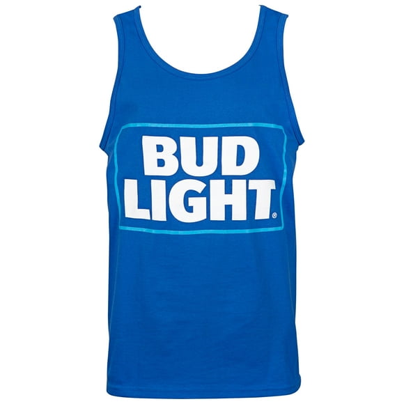 Bud Light Logo Blue Box Men's Tank Top-Medium
