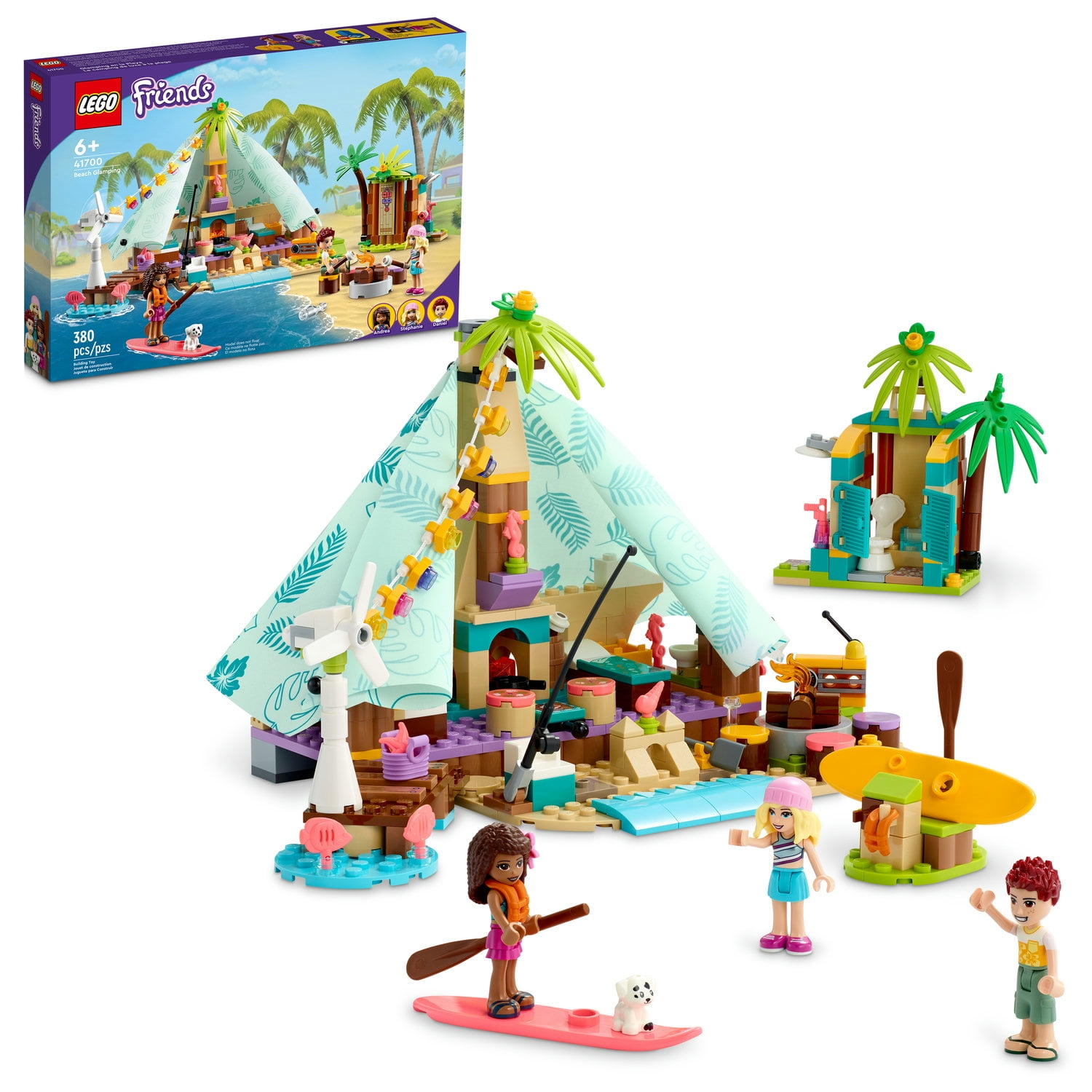 Pakistan klasse Vleugels LEGO Friends Beach Glamping 41700 Building Kit; Creative Gift for Kids Aged  6 and up Who Love Nature Toys and Popular Glamping Trips (380 Pieces) -  Walmart.com