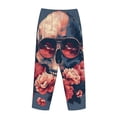 thumbnail image 7 of Fotbe Skull With Roses And Sunglasses Women's Pajama Pants,Sleepwear Pants,Pj Bottoms Drawstring And Pockets-Large, 7 of 7