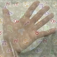 thumbnail image 3 of Astrology Tulle Curtains with Rod Pocket, Doodle Style Pattern with Faded Stars and Lively Colored Horoscope Signs, Sheer Drape for Wedding Party 2 Panels, 7 Sizes, Tan Multicolor, by Ambesonne, 3 of 3